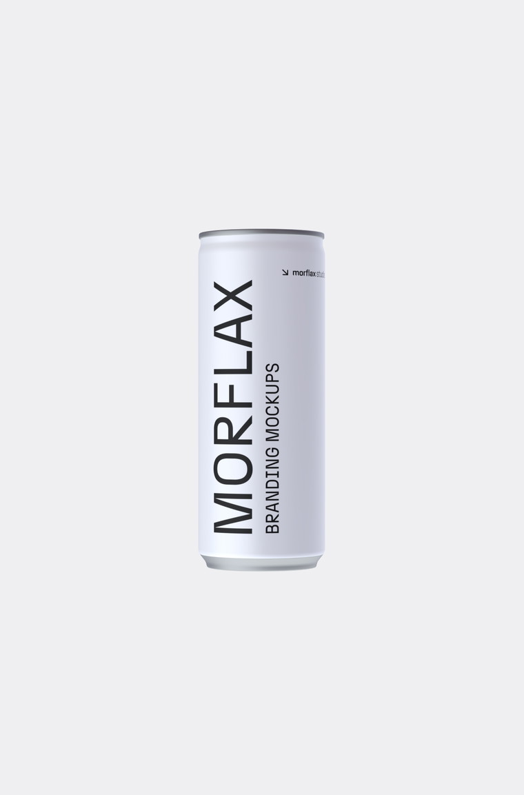 Customize and animate 3D Long can branding mockup