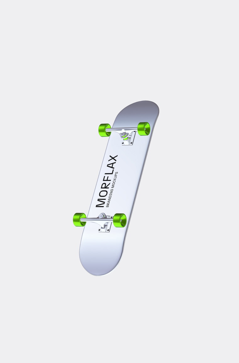 Customize and animate 3D Skateboard branding mockup