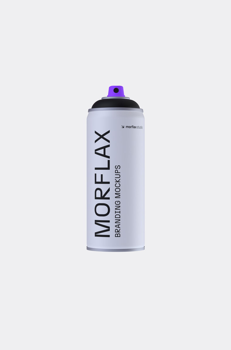 Customize and animate 3D Spray can branding mockup