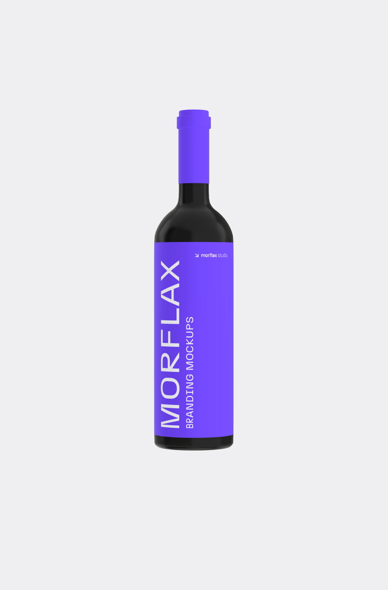 Customize and animate 3D Wine bottle branding mockup