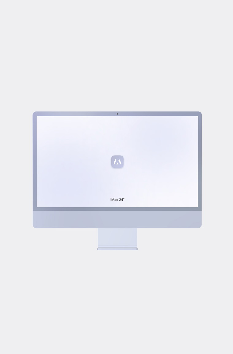 Customize and animate 3D iMac 24 device mockup