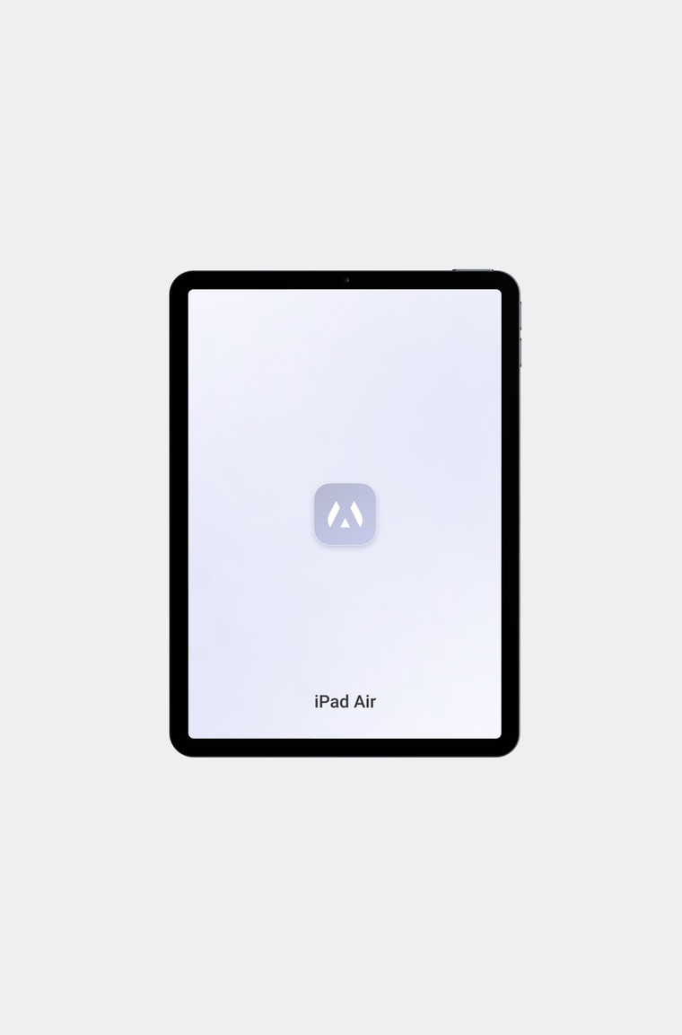 Customize and animate 3D iPad Air device mockup