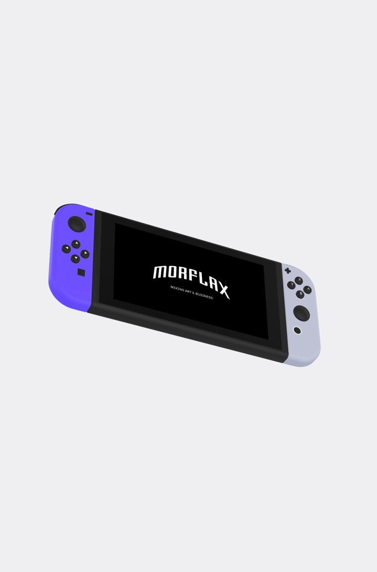 Customize and animate 3D Nintendo Switch branding mockup