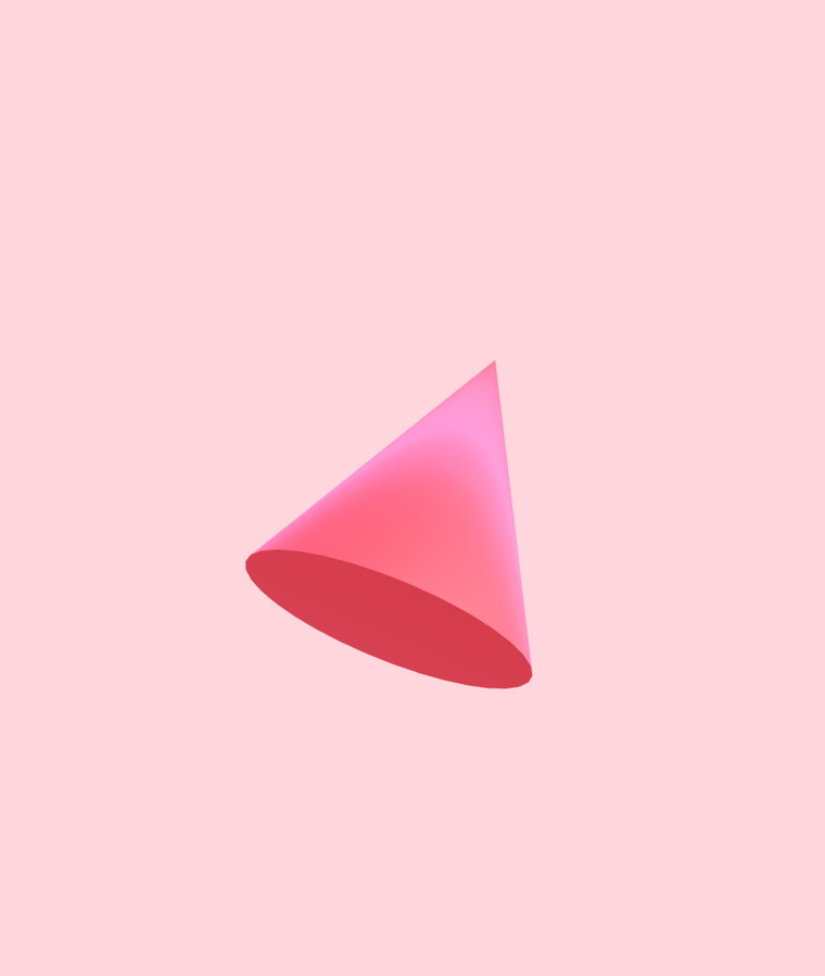 Customize and animate 3D Cone geometry mockup