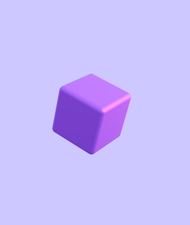 Customize and animate 3D Cube geometry mockup