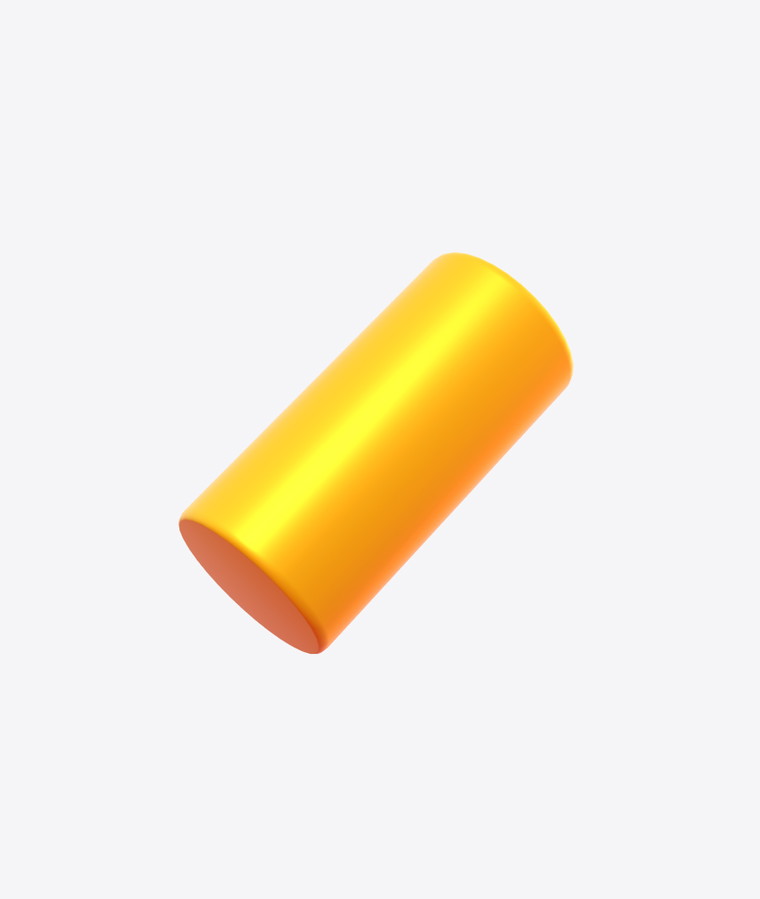 Customize and animate 3D Cylinder geometry mockup