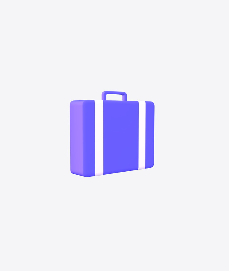 Customize and animate 3D Luggage undefined mockup