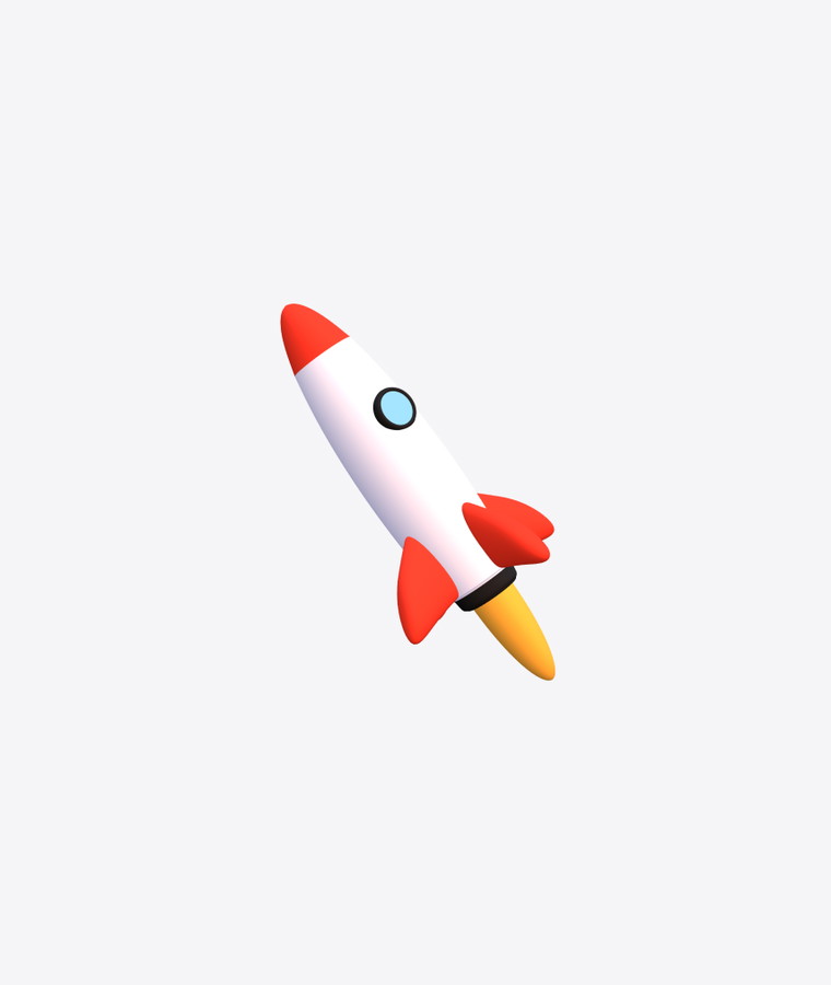 Customize and animate 3D Rocket undefined mockup