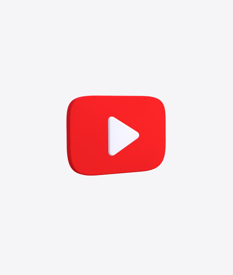 Customize and animate 3D Youtube play undefined mockup