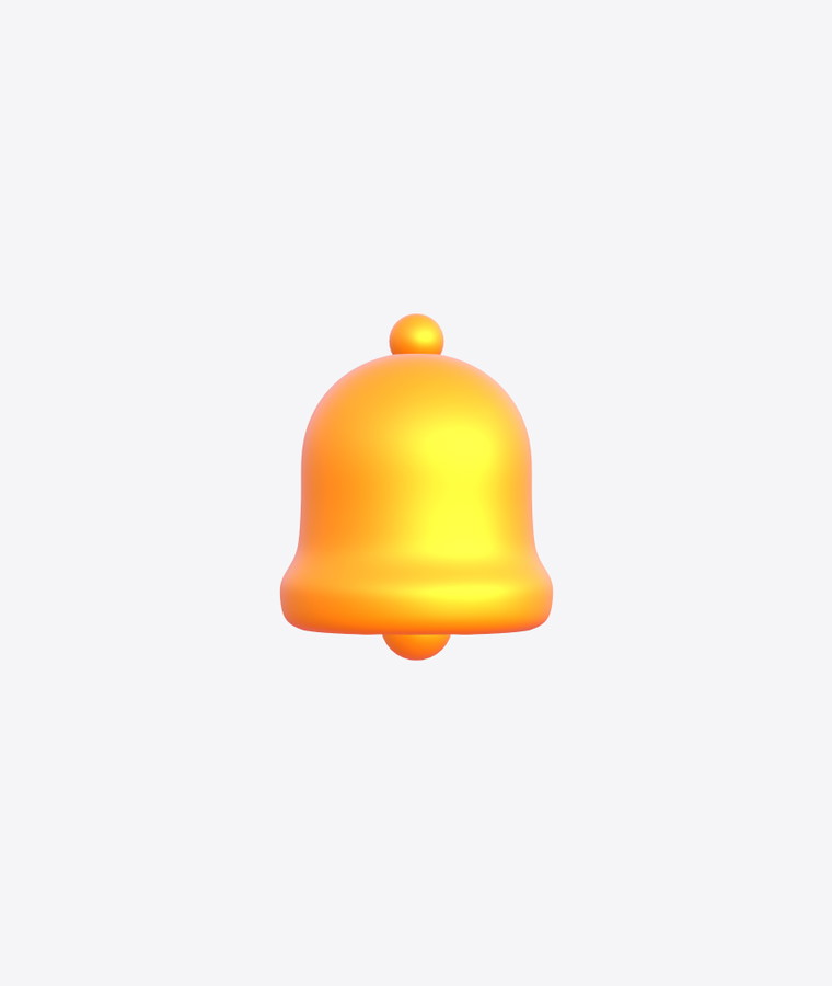 Customize and animate 3D Bell undefined mockup