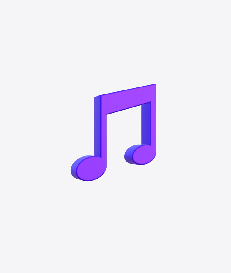 Customize and animate 3D Music icon undefined mockup