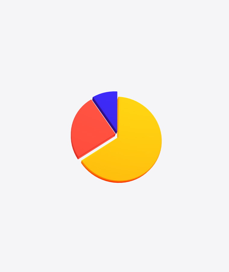 Customize and animate 3D Pie chart undefined mockup