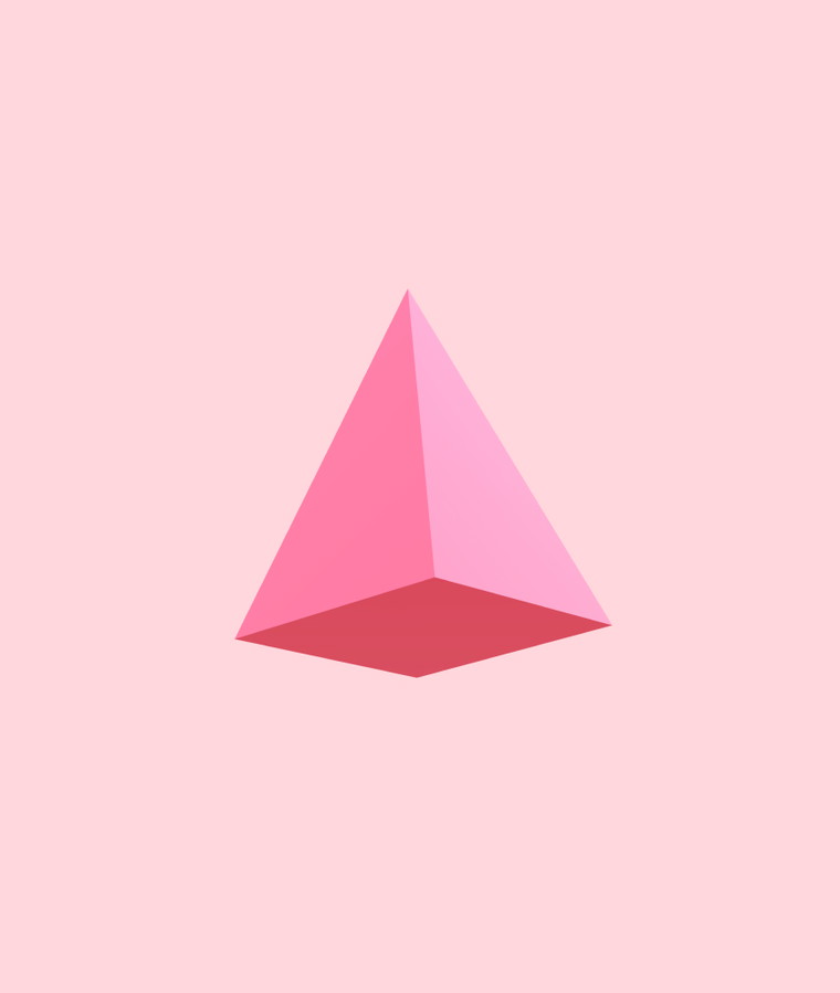 Customize and animate 3D Pyramid geometry mockup