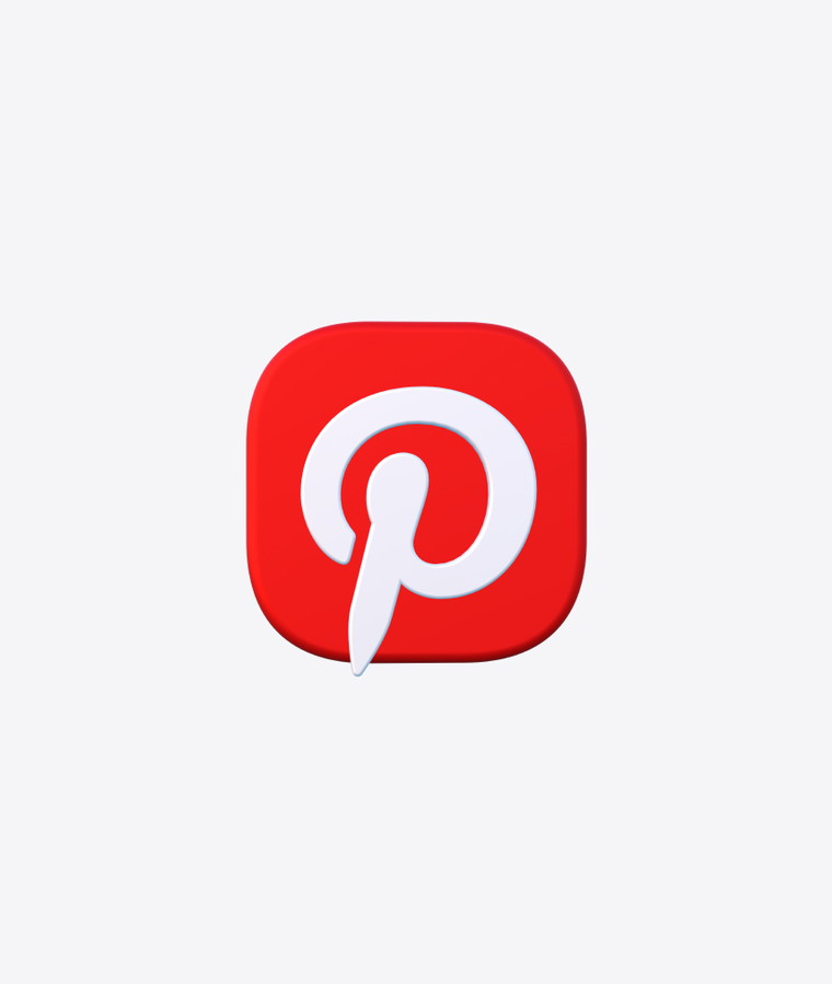 Customize and animate 3D Pinterest group mockup