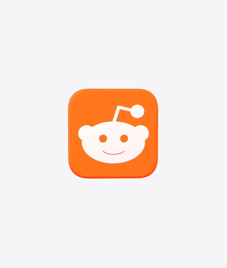 Customize and animate 3D Reddit group mockup