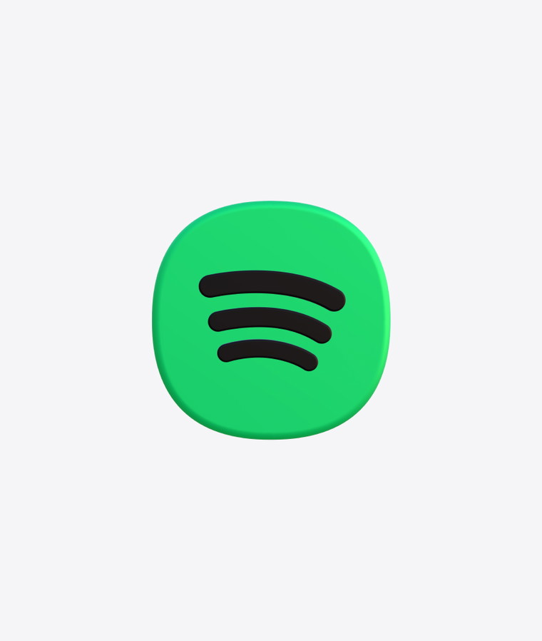 Customize and animate 3D Spotify group mockup