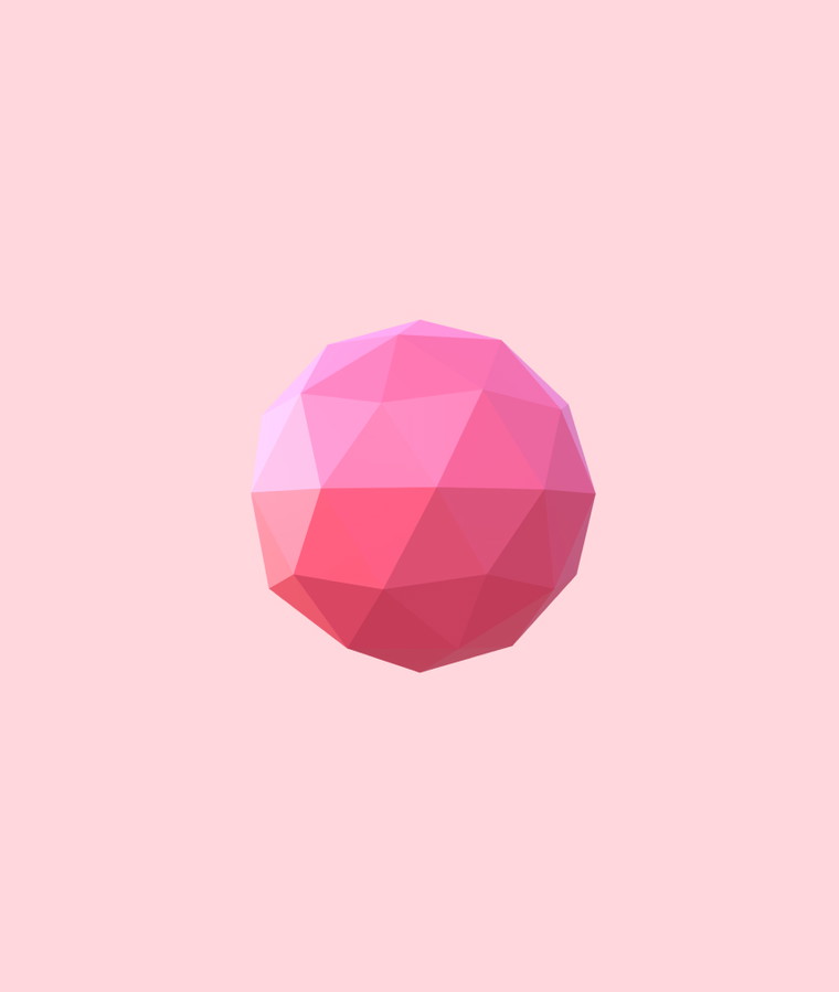 Customize and animate 3D Sphere low poly undefined mockup