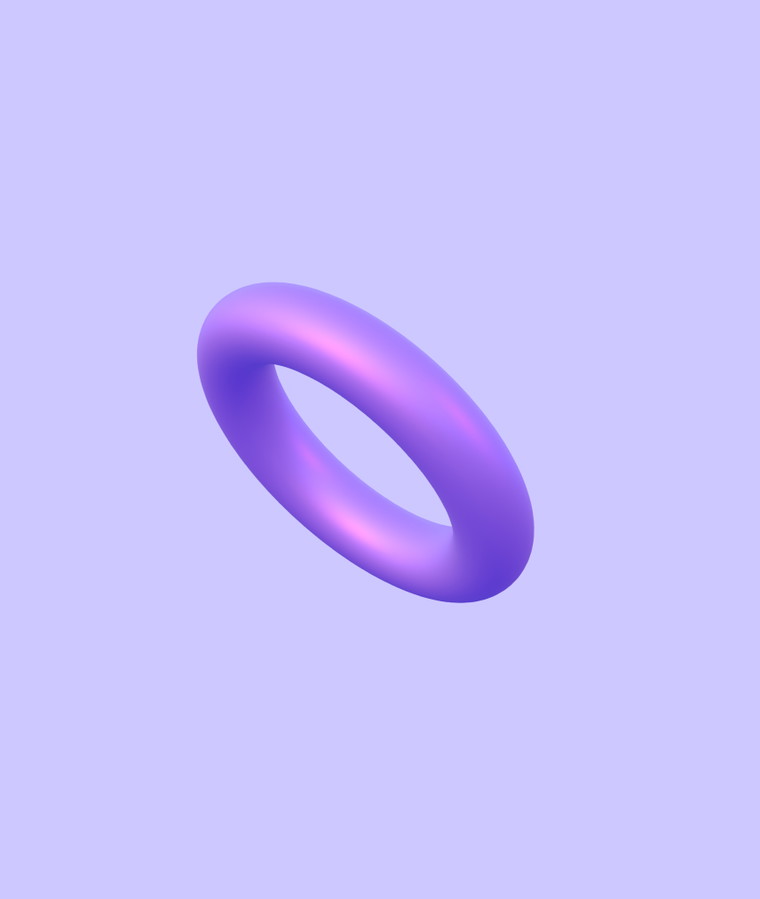 Customize and animate 3D Torus geometry mockup