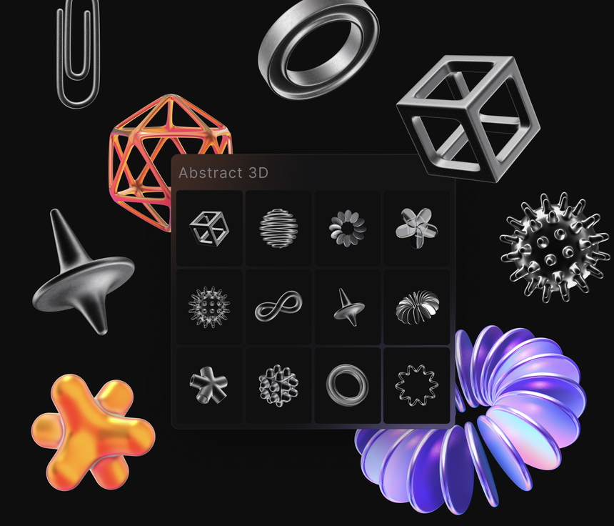 Explore abstract 3D collection and remix in just a few clicks. All in your browser.