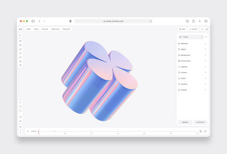 Morflax Studio - 3D Mockups & Motion in Your Browser